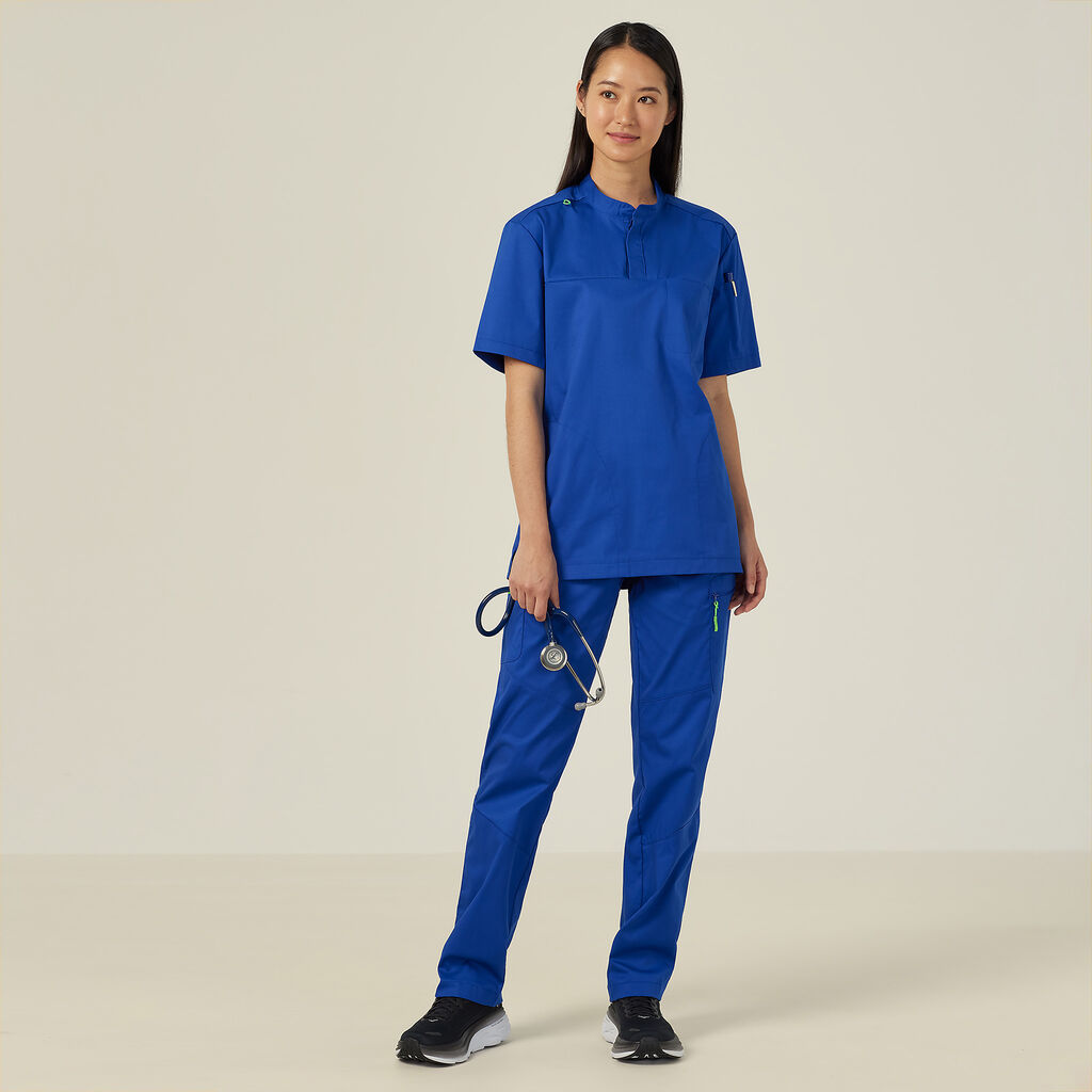 Next-Gen Antibacterial Active Doherty Mandarin Collar Scrub Top
