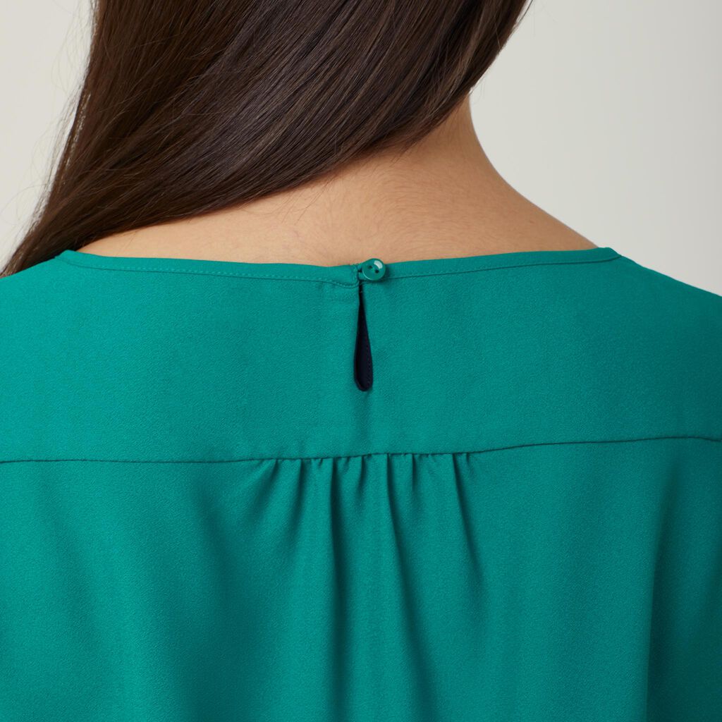 French Georgette Fluted Sleeve Top