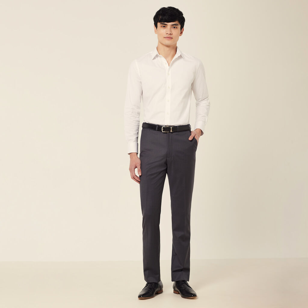 Wool Blend Twill Secret Waist Tailored Pant