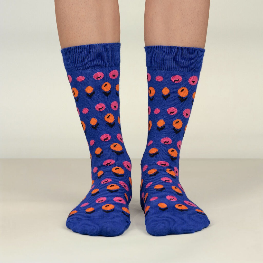 Peach Blossom Crew Socks