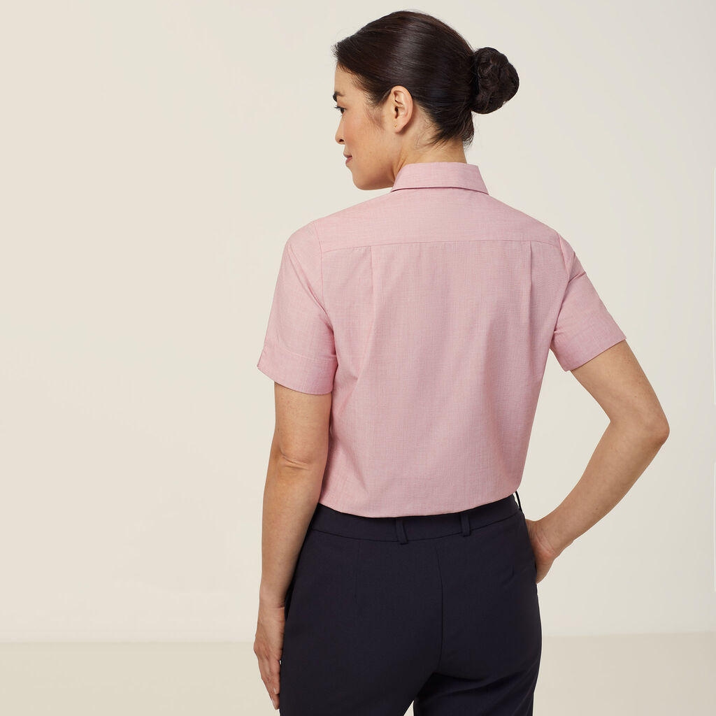 Poly Cotton End On End Short Sleeve Shirt