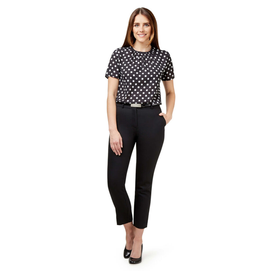 Short Sleeve Spot Blouse