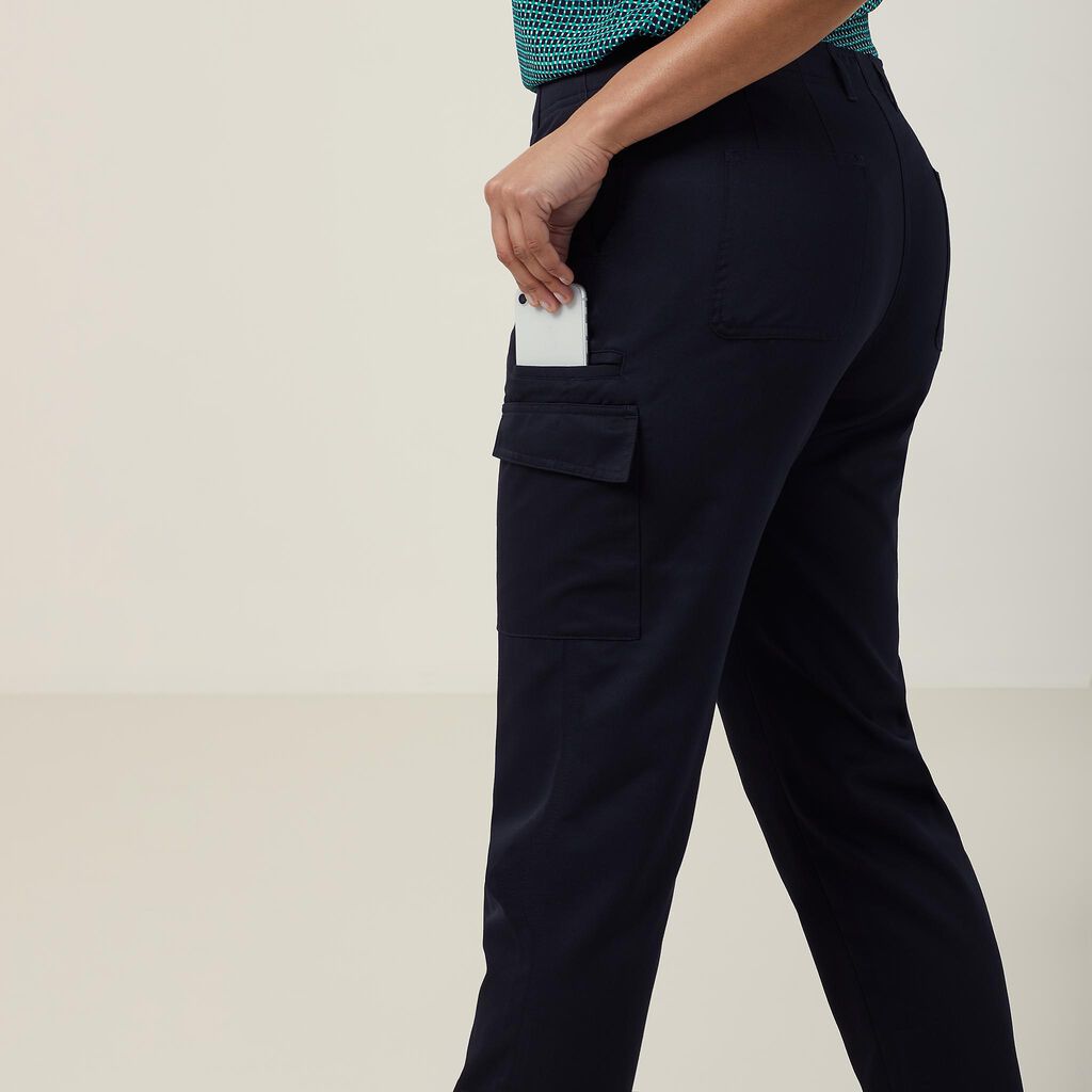 Poly Viscose Gaberdine Flex Waist Slim Pant