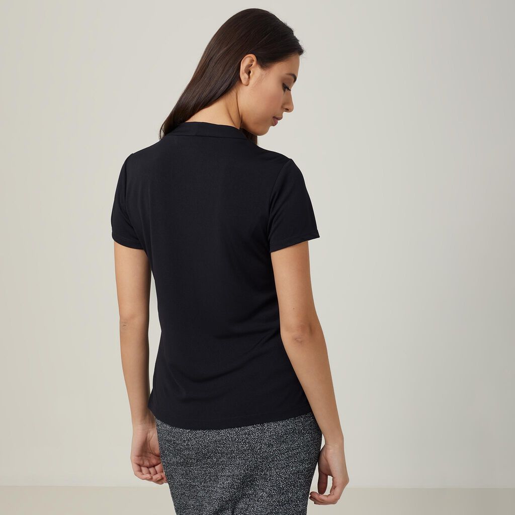 Matt Jersey Twist Neck Top