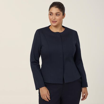 Ponte Knit Cropped Jacket