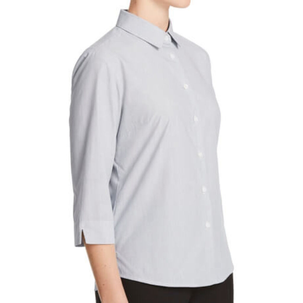 Textured Stripe 3/4 Sleeve Shirt