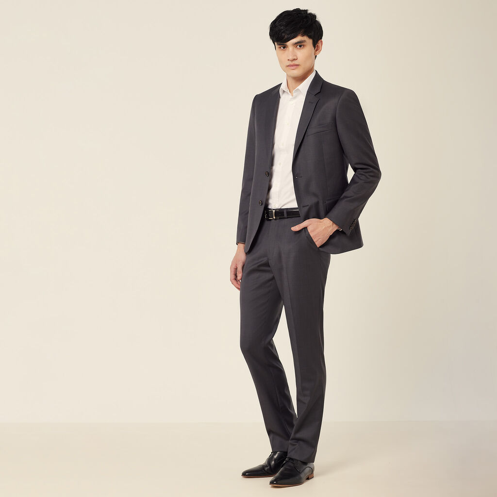 Wool Blend Twill Tailored 2 button jacket
