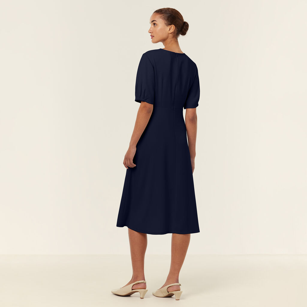 Olivia Heavy Stretch Georgette Short Sleeve Dress