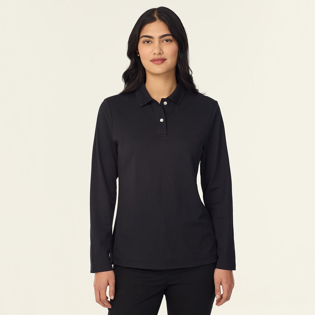 Antibacterial Polyface Long Sleeve Polo
