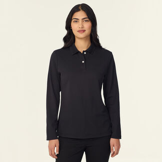 Antibacterial Polyface Long Sleeve Polo