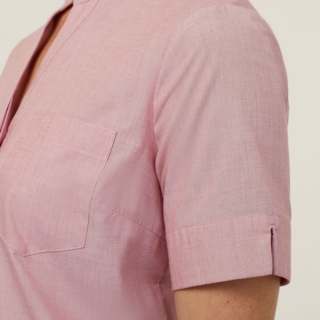Poly Cotton End On End Short Sleeve Tunic