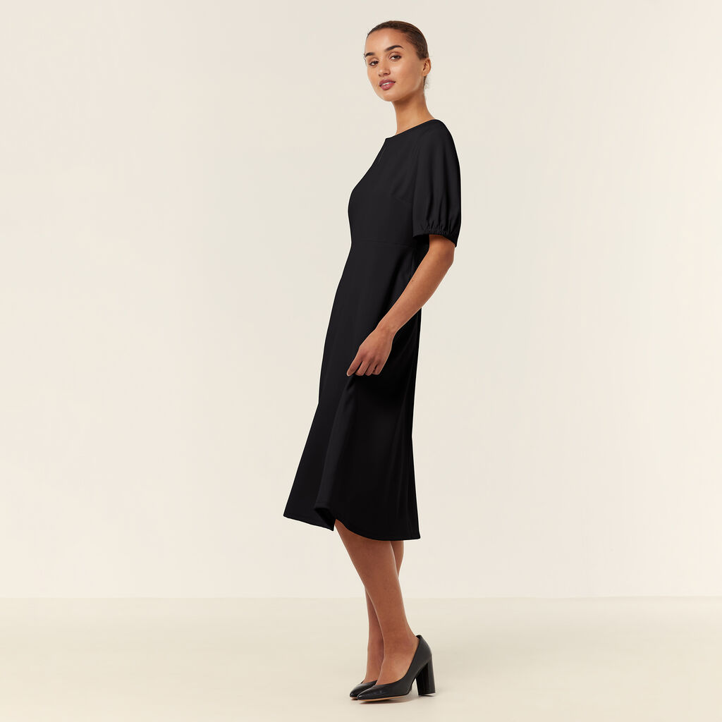 Olivia Heavy Stretch Georgette Short Sleeve Dress