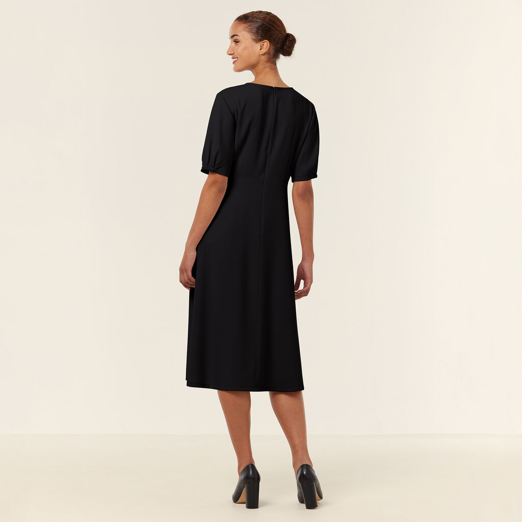 Olivia Heavy Stretch Georgette Short Sleeve Dress
