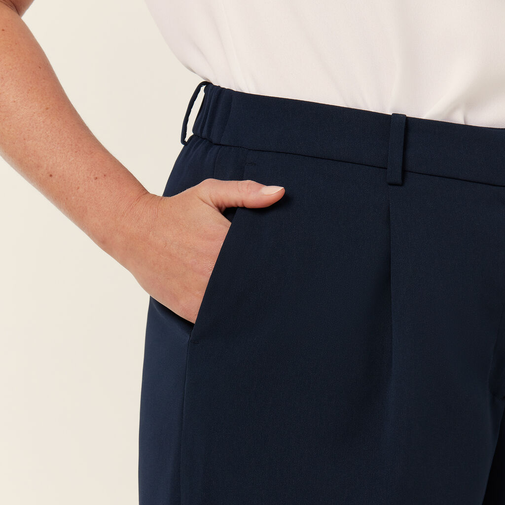 Crepe Stretch Wide Leg Pant