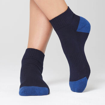 Bamboo Contrast Heel Sports Ankle Socks