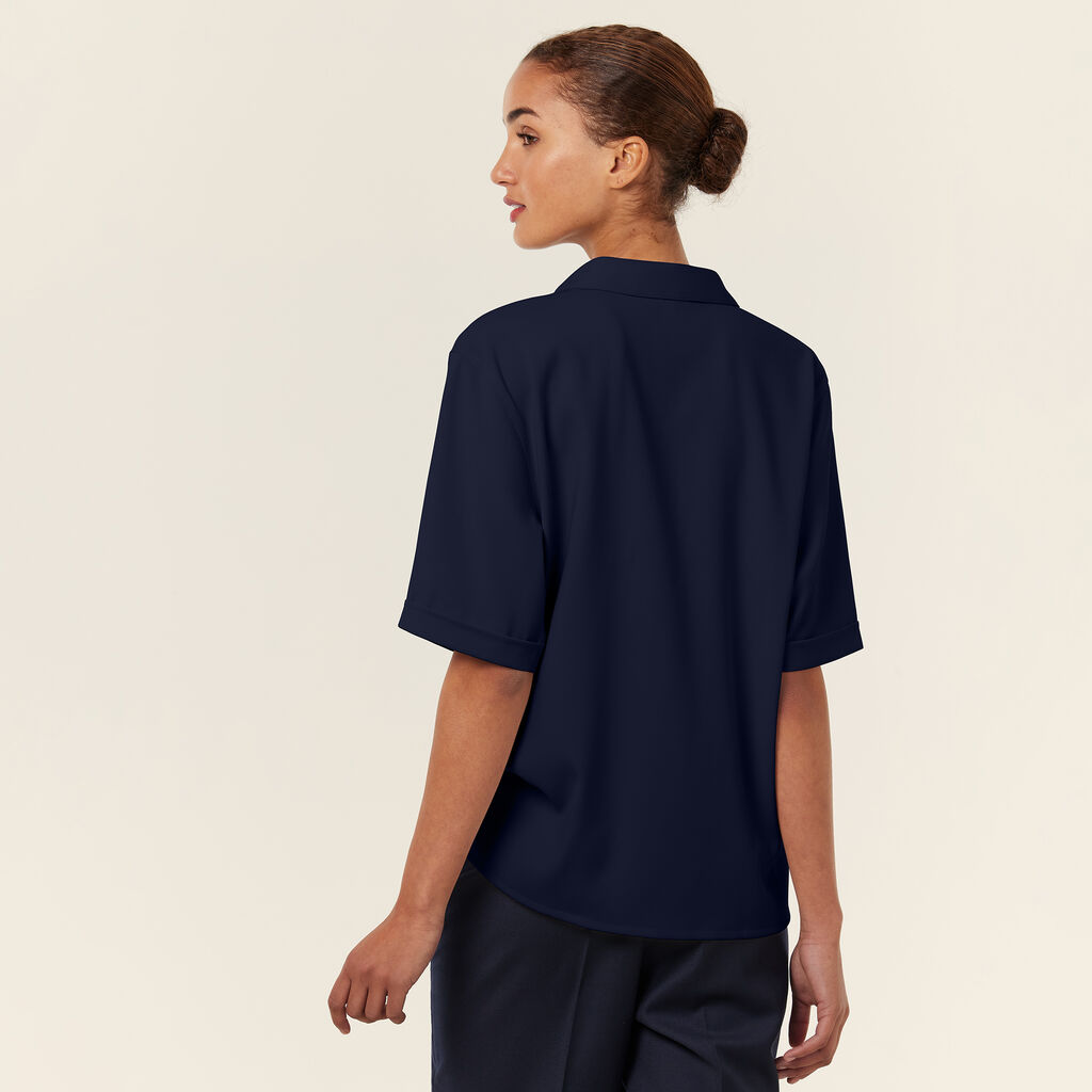 Heavy Stretch Georgette Short Sleeve Shirt