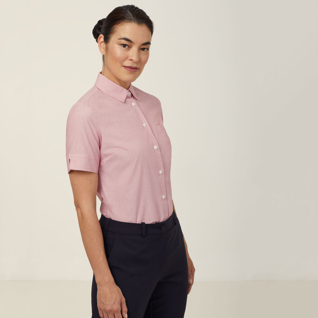 Poly Cotton End On End Short Sleeve Shirt