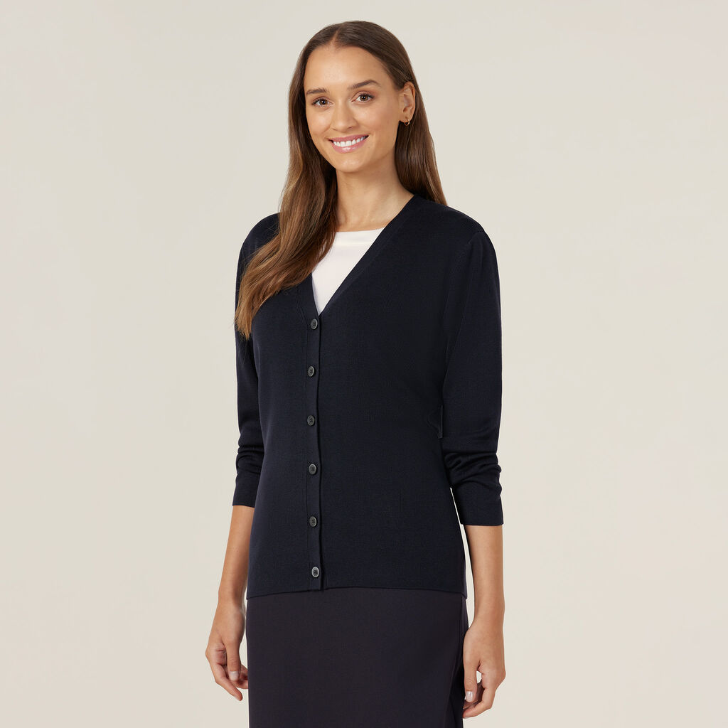 Acrylic Button Front Cardigan