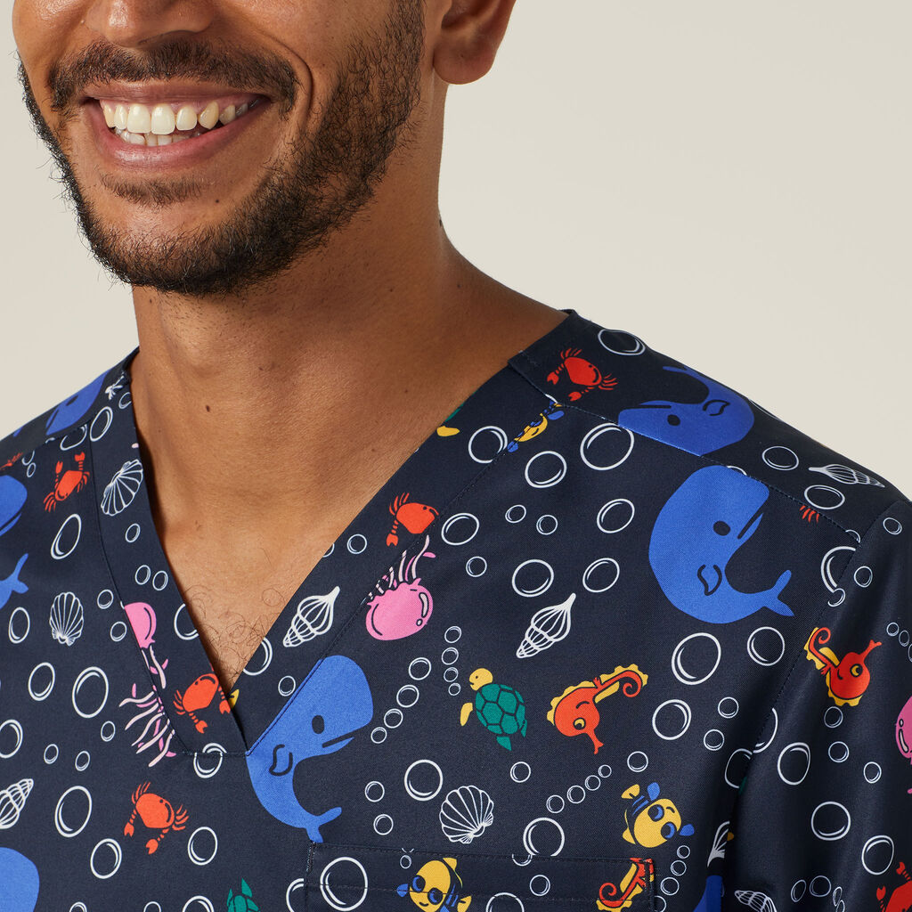 Under The Sea Scrub Top