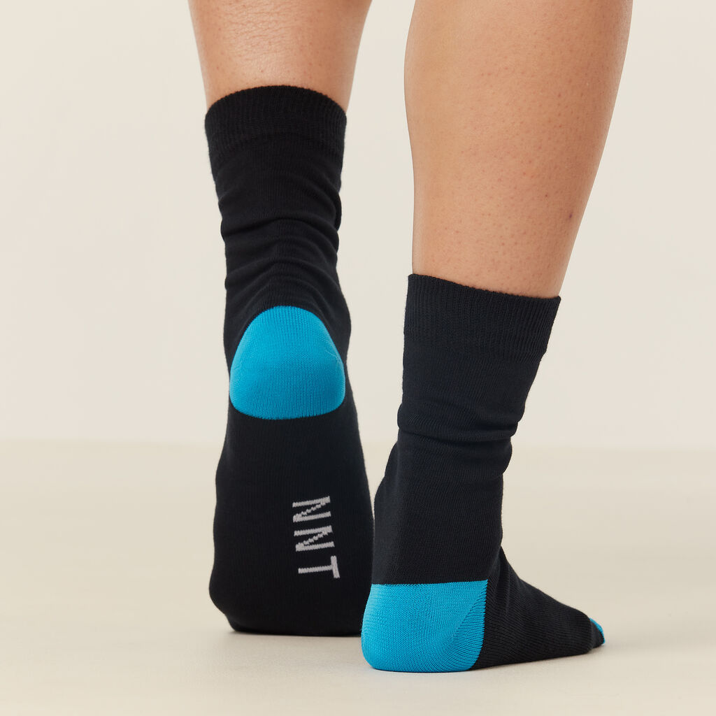 Contrast Cotton Blend Crew Socks