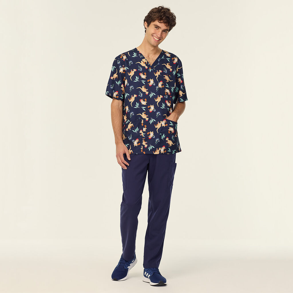 Native Festive Scrub Top