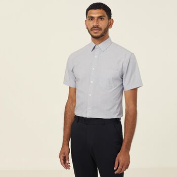 Poly Cotton End On End Short Sleeve Shirt