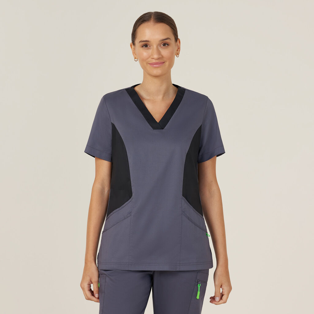 Nightingale V Neck Contrast Scrub Top