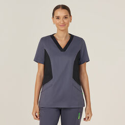 Nightingale V Neck Contrast Scrub Top