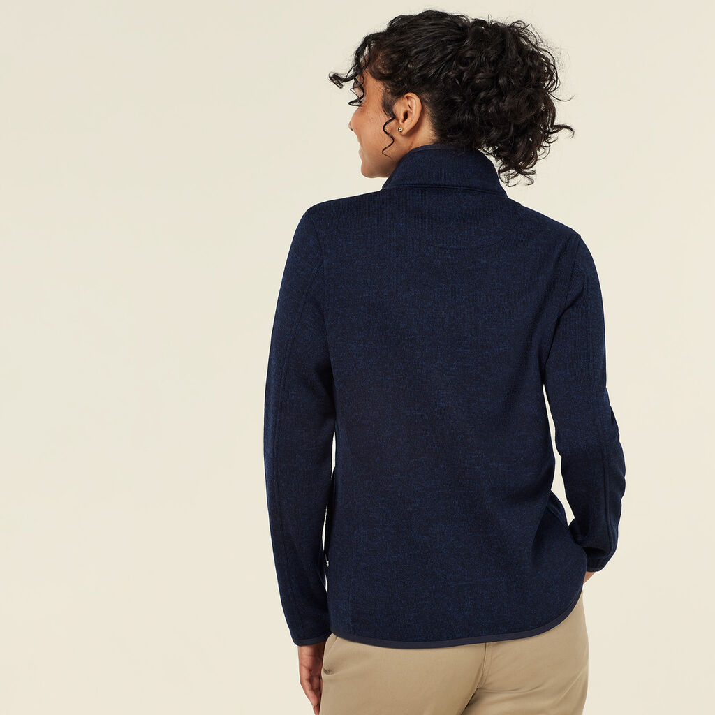Textured Fleece Zip Front Jacket