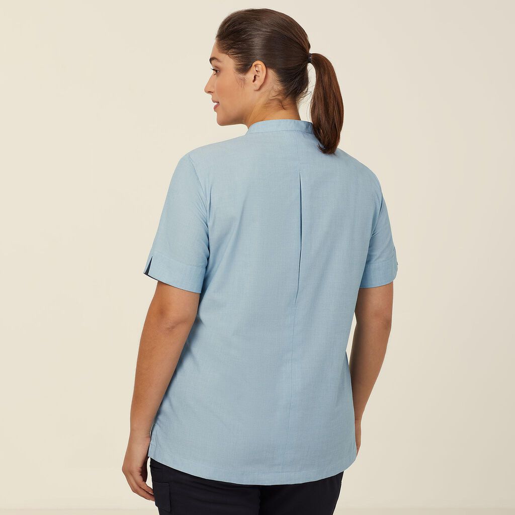 Poly Cotton End On End Short Sleeve Tunic