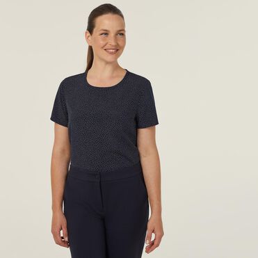 Silvi Spot Print Short Sleeve Top