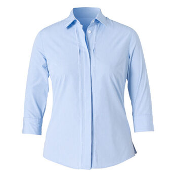 Gingham 3/4 Sleeve Tuck Shirt