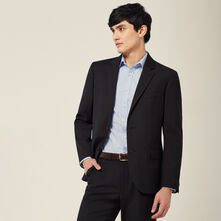 Wool Blend Twill Tailored 2 button jacket