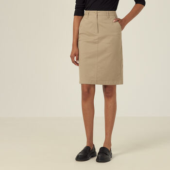 Stretch Cotton Chino Skirt