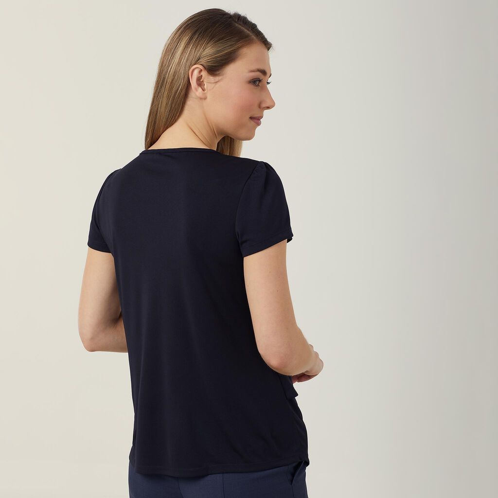 Matt Jersey Short Sleeve Layered Top