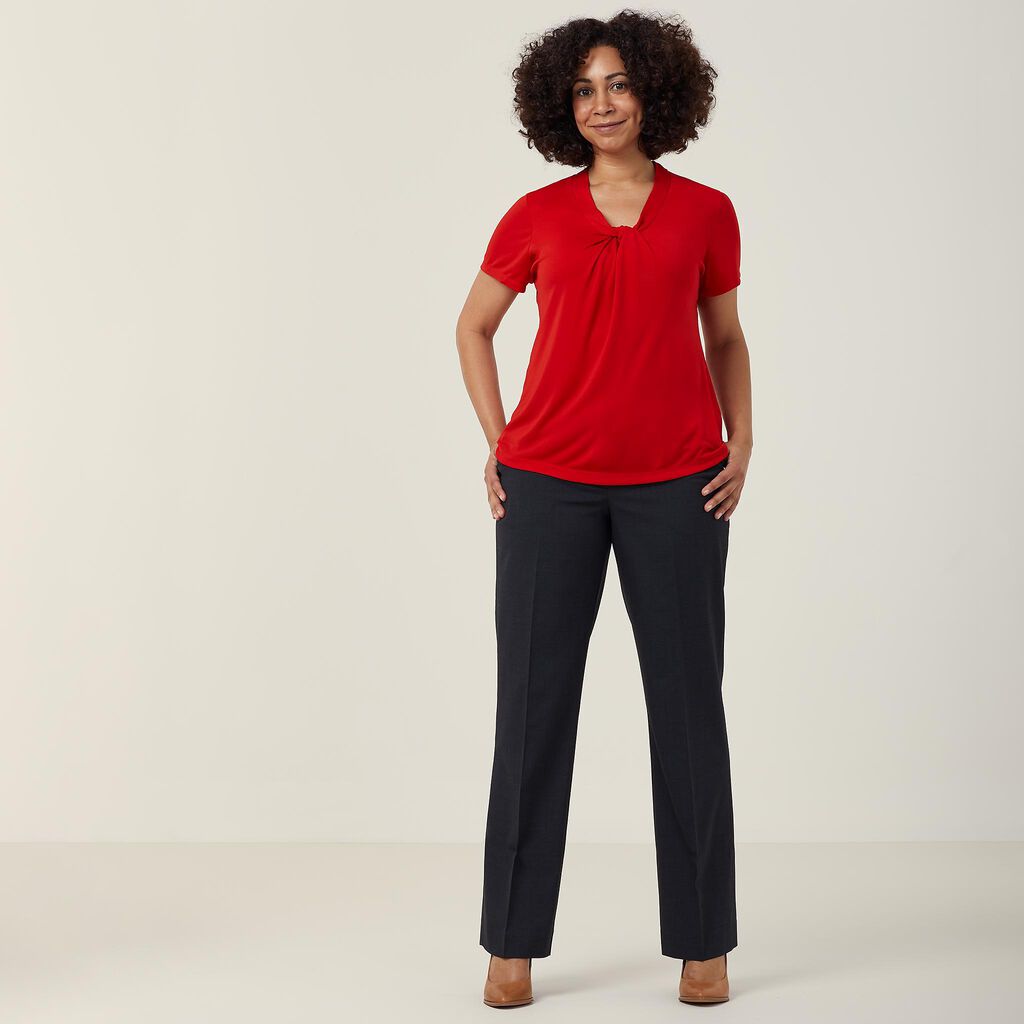 Matt Jersey Twist Neck Top