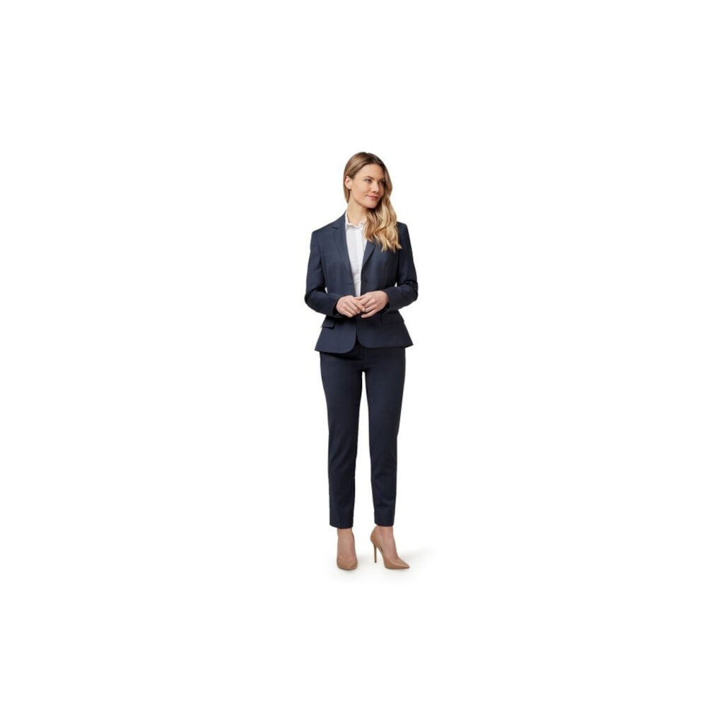Sharkskin 2 Button Mid-Length Detail Jacket