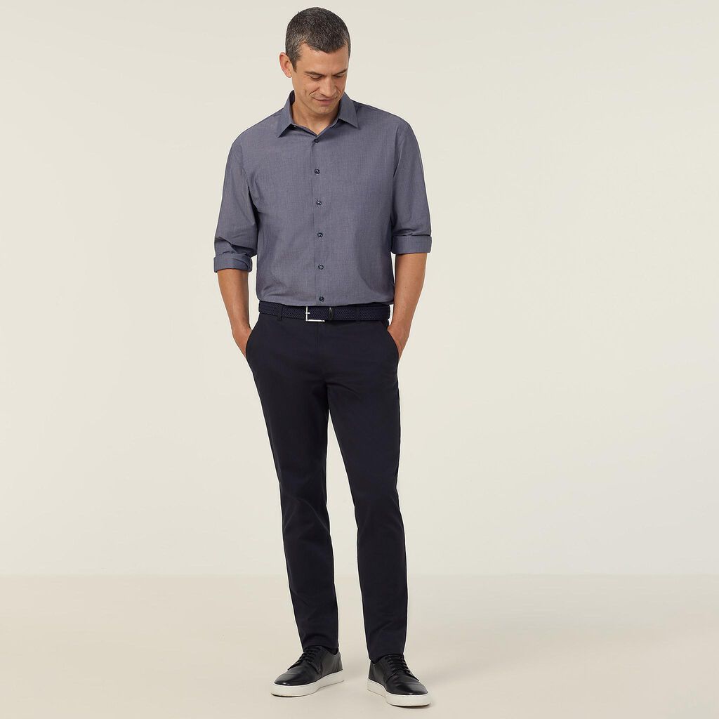 Poly Cotton End On End Long Sleeve Shirt