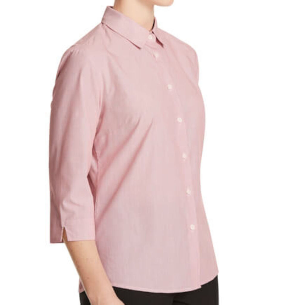 Textured Stripe 3/4 Sleeve Shirt