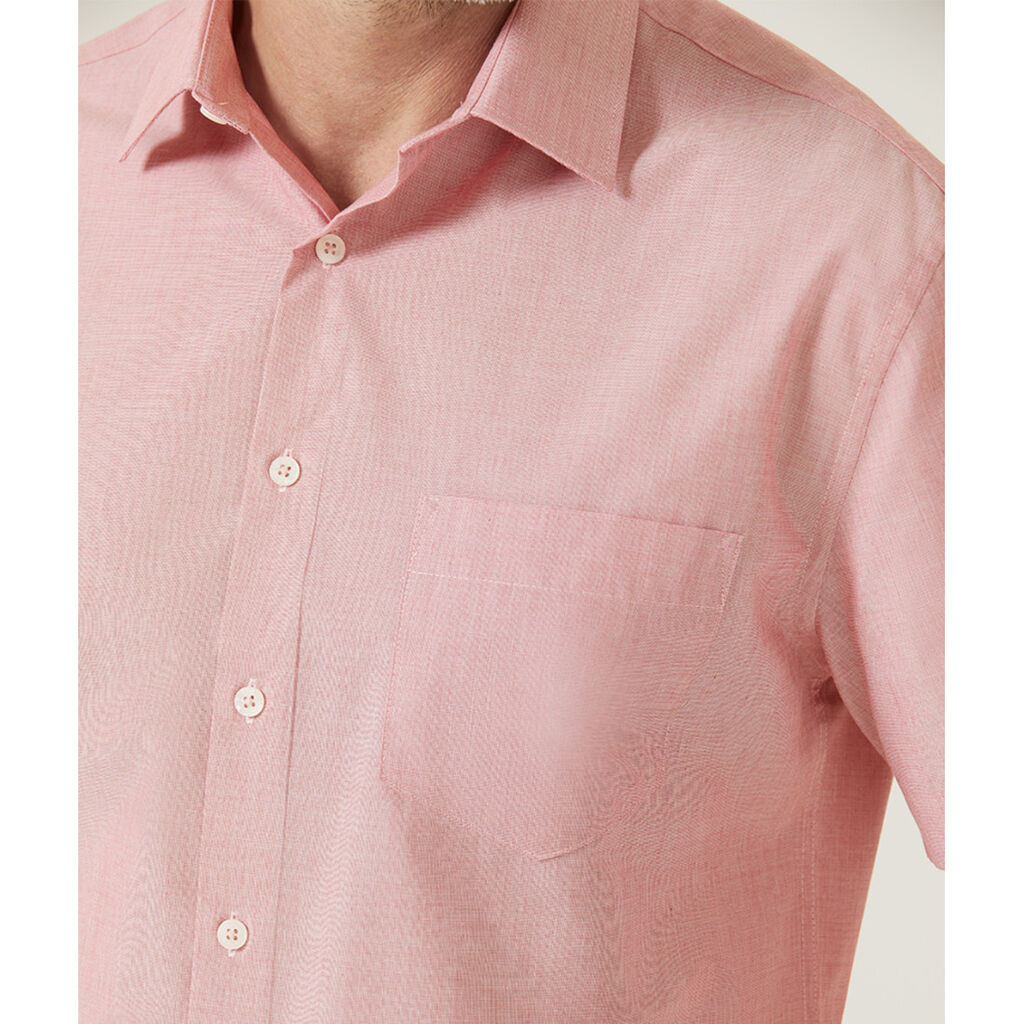 Poly Cotton End On End Short Sleeve Shirt