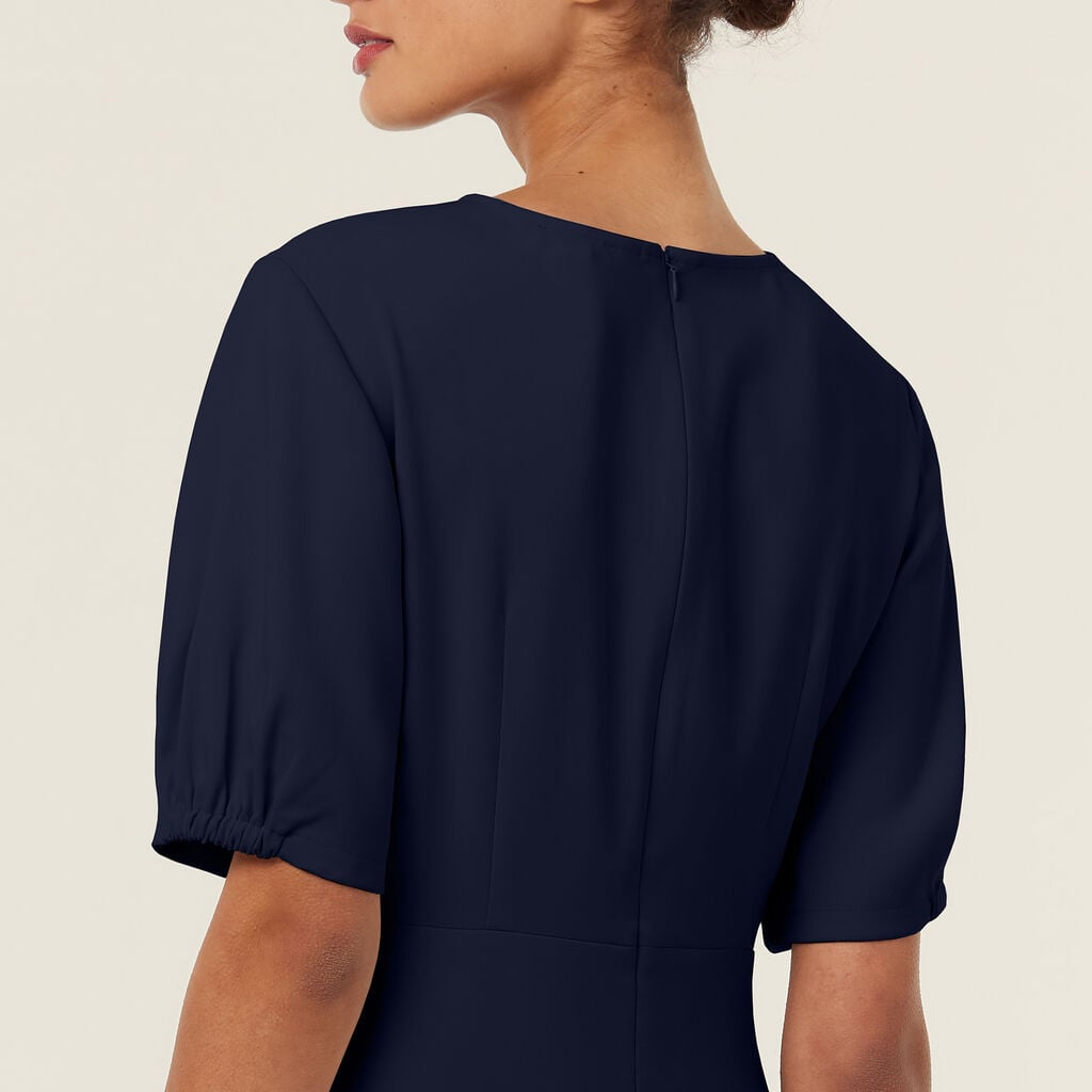 Olivia Heavy Stretch Georgette Short Sleeve Dress