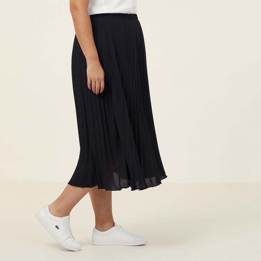 Soft Georgette Pleated Midi Skirt