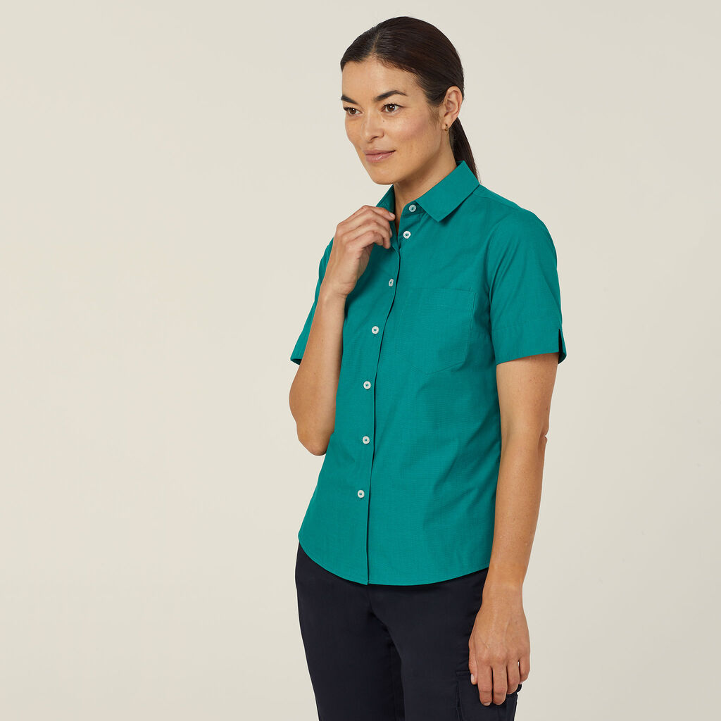 Poly Cotton End On End Short Sleeve Shirt