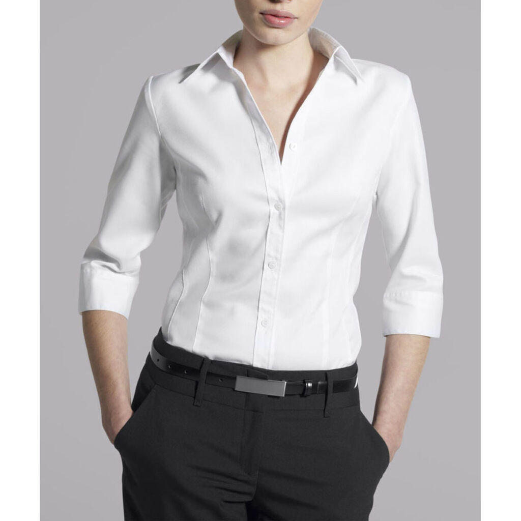 Textured Twill 3/4 Darted Shirt