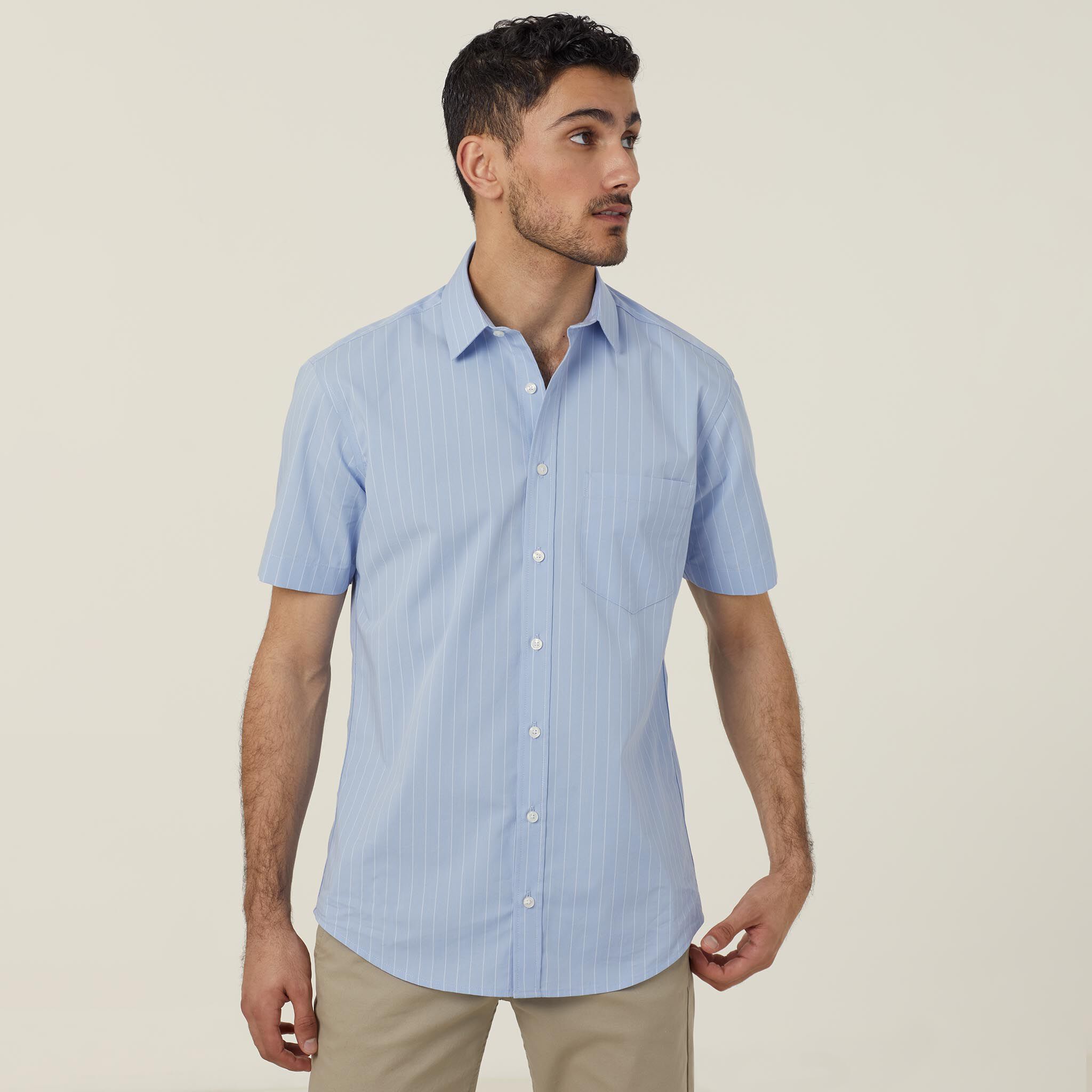 Baby blue on sale short sleeve shirt
