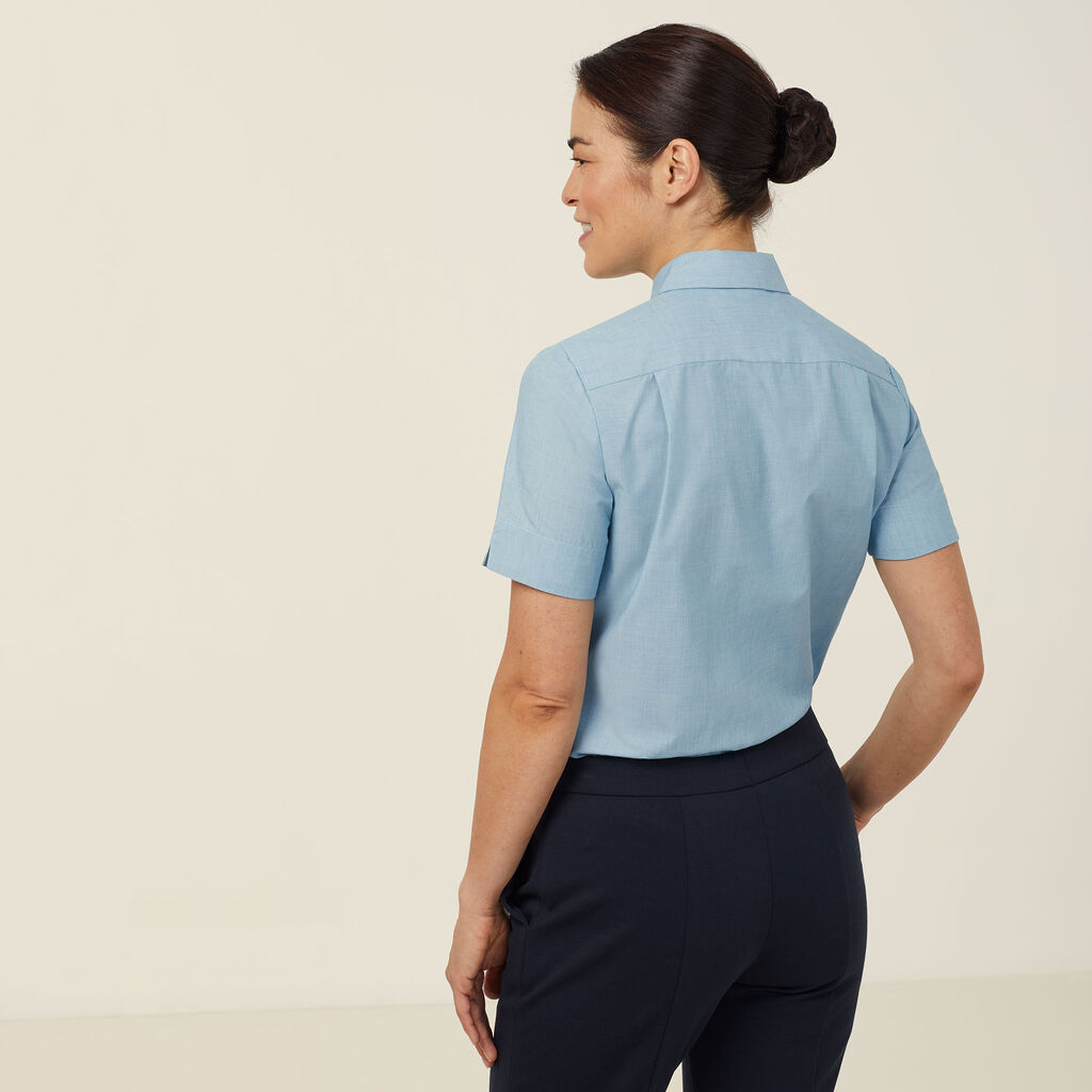 Poly Cotton End On End Short Sleeve Shirt