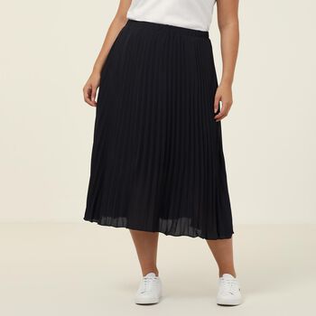 Soft Georgette Pleated Midi Skirt