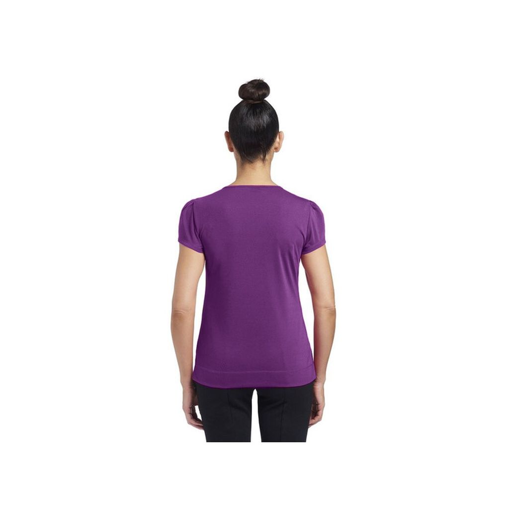 Matt Jersey Cap Sleeve Ruffle Neck T-Top