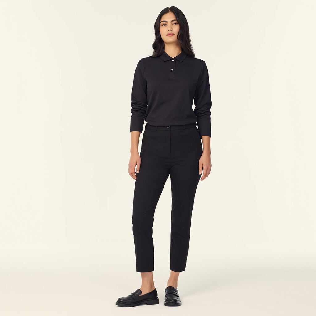 Antibacterial Polyface Long Sleeve Polo