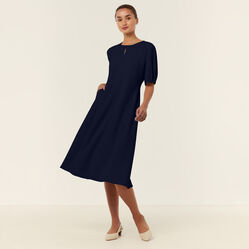 Olivia Heavy Stretch Georgette Short Sleeve Dress